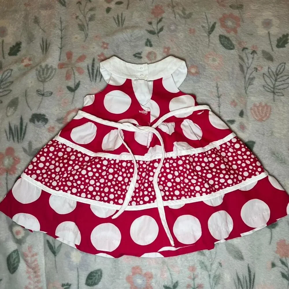 Rare, Too! Polka dot Baby Dress 18 Month - Retro 50s Rockabilly Coquette Y2K Bow